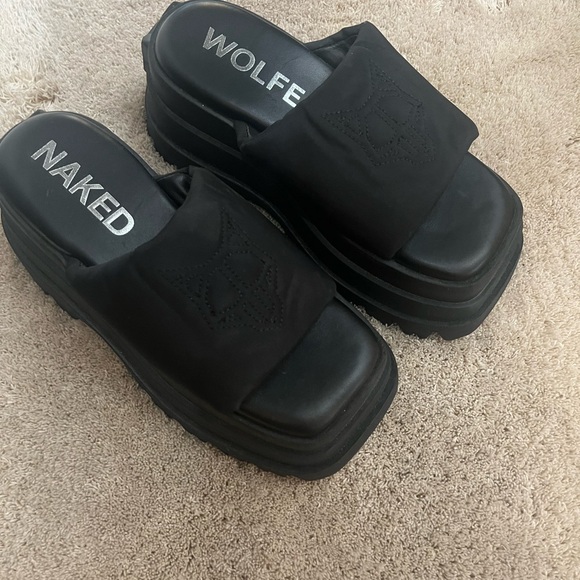 Naked Wolfe Black Platform Shoes - Picture 3 of 5